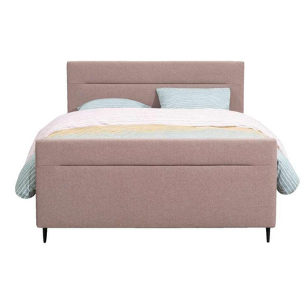 UNICORN Boxspring double bed fabric pink 140x200 cm