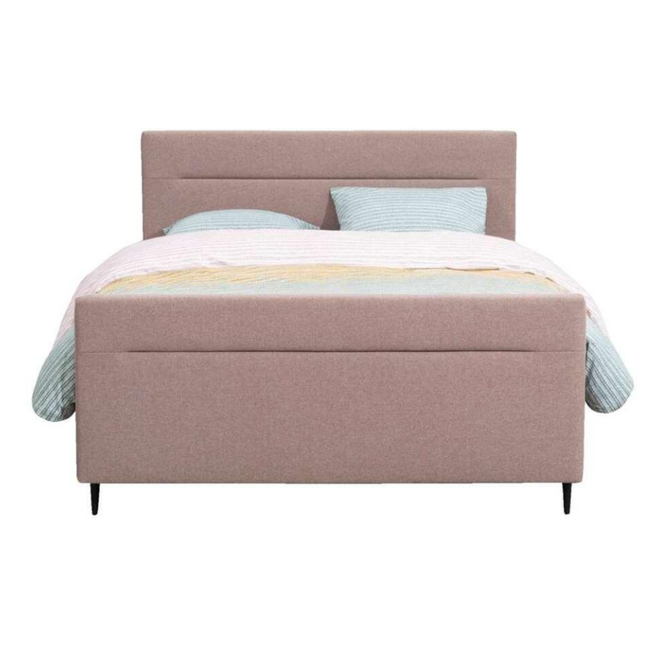UNICORN Boxspring double bed fabric pink 140x200 cm