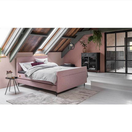UNICORN Boxspring double bed fabric pink 140x200 cm