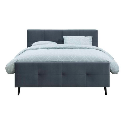 UNICORN Boxspring double bed gray 140x200 cm