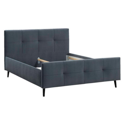 UNICORN Boxspring double bed gray 140x200 cm
