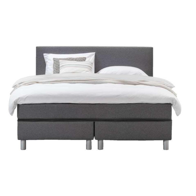 Boxspring tweepersoonsbed donkergrijs 160x200 cm
