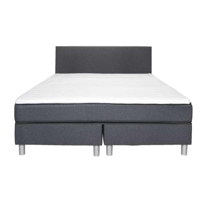 UNICORN Boxspring double bed dark gray 140x200 cm