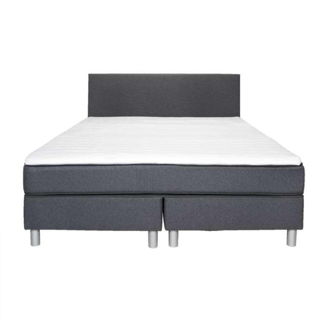 UNICORN Boxspring double bed dark gray 180x200