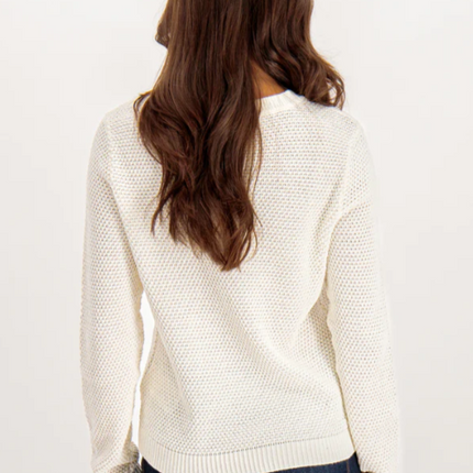 UNICORN Women's sweater white knitted xs s m l xl
