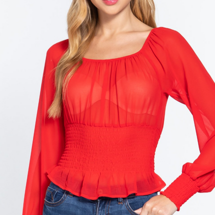 UNICORN Women's sheer top black white red s m l