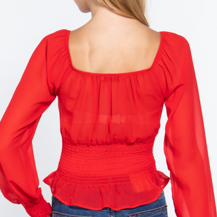 UNICORN Women's sheer top black white red s m l