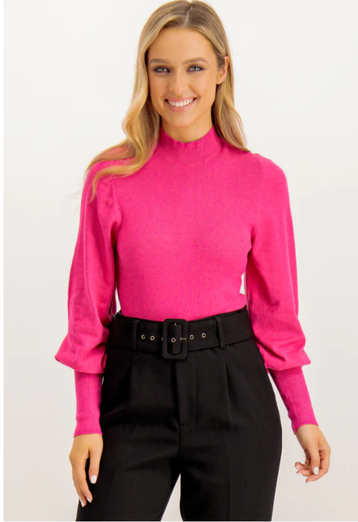 UNICORN Women's sweater with back neck pink xs s m l xl