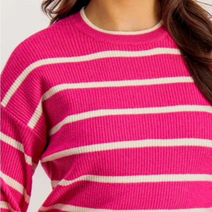UNICORN Women's sweater pink striped xs s m l xl