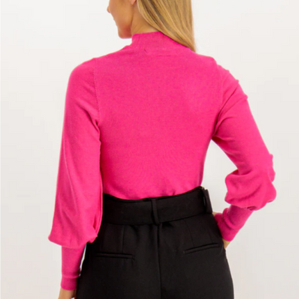 UNICORN Women's sweater with back neck pink xs s m l xl