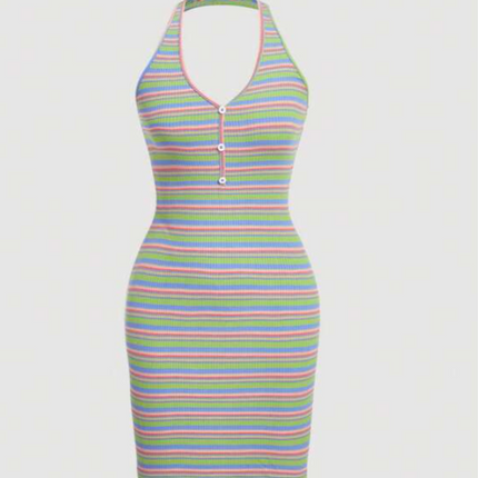 UNICORN Women's dress green pink purple xs s m l
