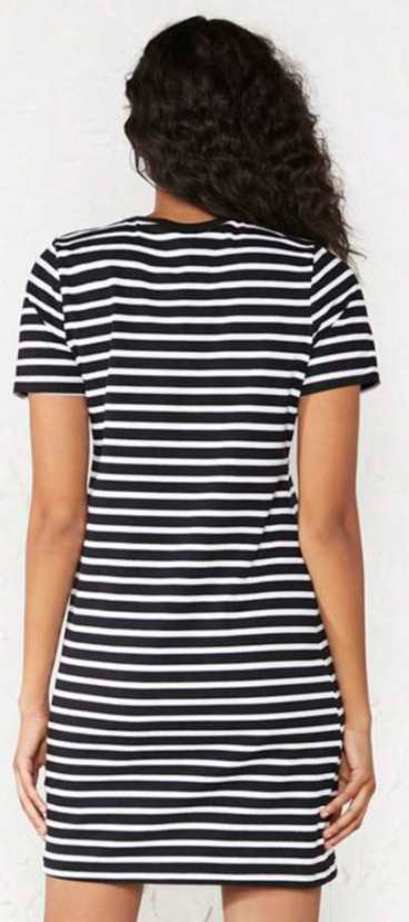UNICORN Women's dress striped black white xs s m l