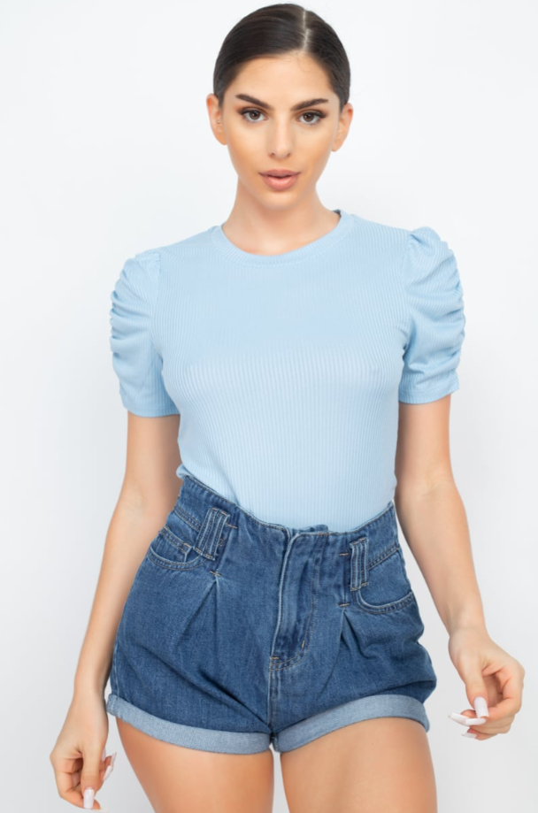 UNICORN Women's shirt short ruffled sleeves s m l