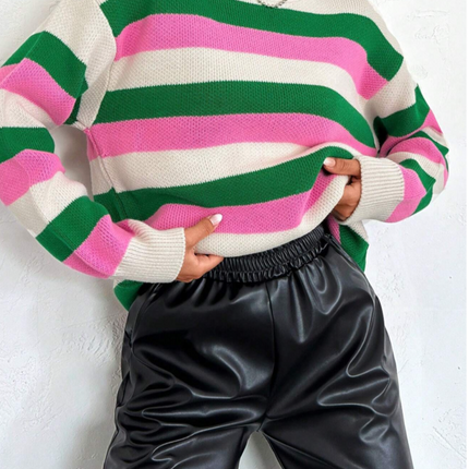 UNICORN Women's sweater beige green pink