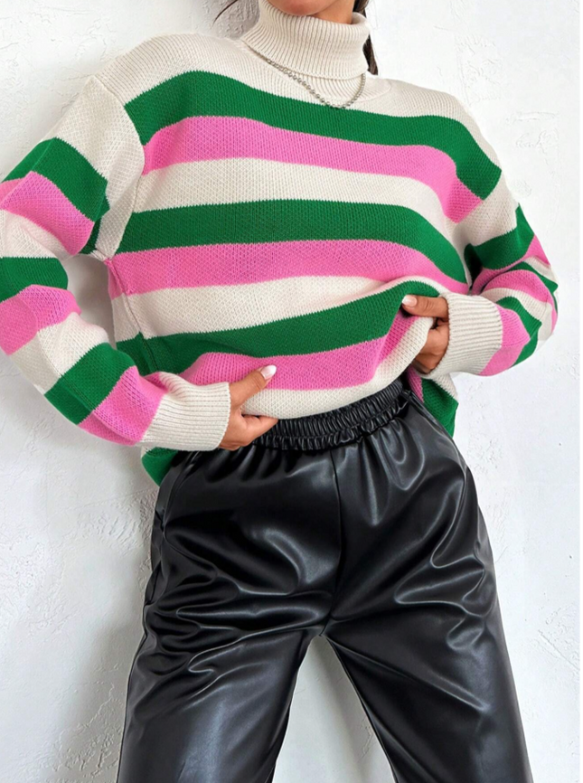 UNICORN Women's sweater beige green pink