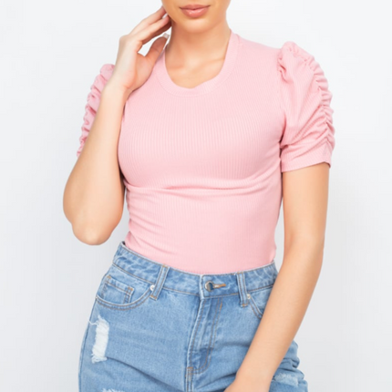 UNICORN Women's shirt short ruffled sleeves s m l