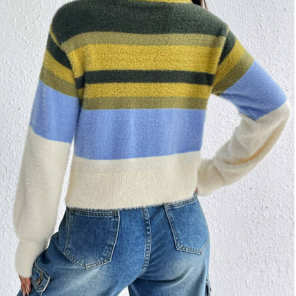 UNICORN Women's sweater green blue cream white s m l