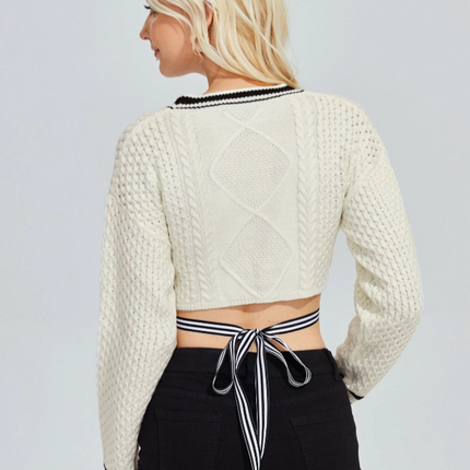 UNICORN Women's sweater top cream white s m l