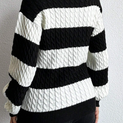 Dames trui gestreept zwart wit s m l