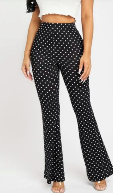 UNICORN Women's trousers polka dot print black green dark blue xs s m l xl