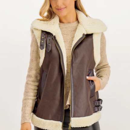 Dames jas bruin teddy gevoerd xs s m l xl