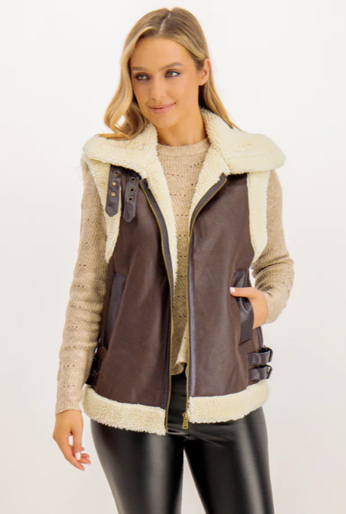 Dames jas bruin teddy gevoerd xs s m l xl