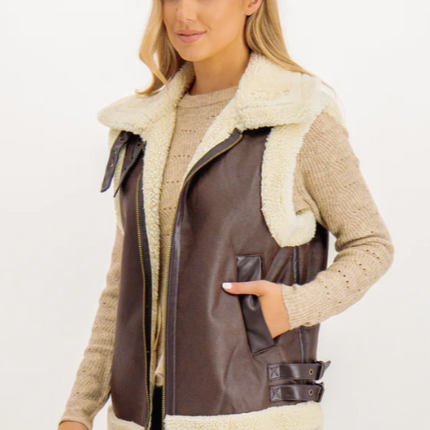 Dames jas bruin teddy gevoerd xs s m l xl