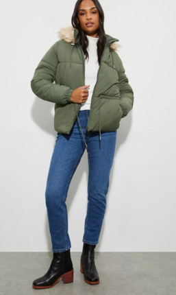 Dames jas zwart beige groen s m l xl