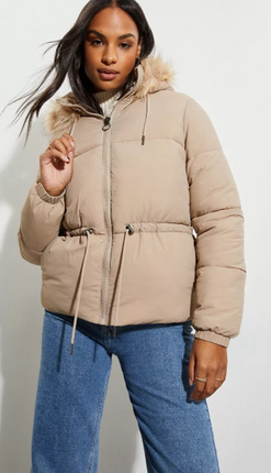Dames jas zwart beige groen s m l xl