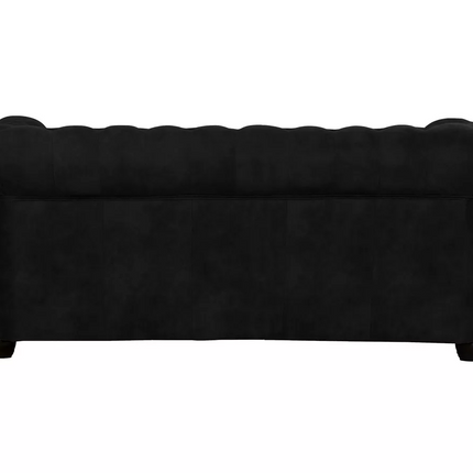 UNICORN Two-seater sofa Chesterfield style leather brown black dark brown Anthracite Width 148 cm Depth 86 cm Height 72 cm Seat height 45 cm