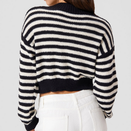 UNICORN Women's sweater top striped black and white xs s m l xl