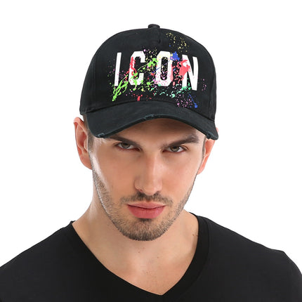 UNICORN Men's cap baseball text print black and white One Season