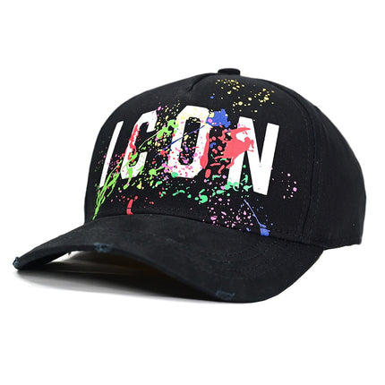 UNICORN Men's cap baseball text print black and white One Season