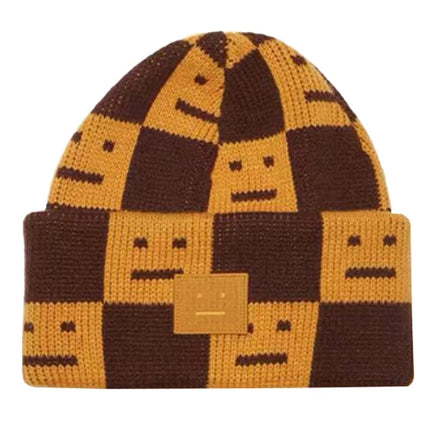 UNICORN Men's winter hat logo print brown black red