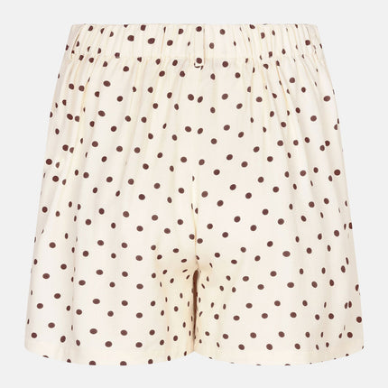 Ydence Short Adeline Ecru/brown dot