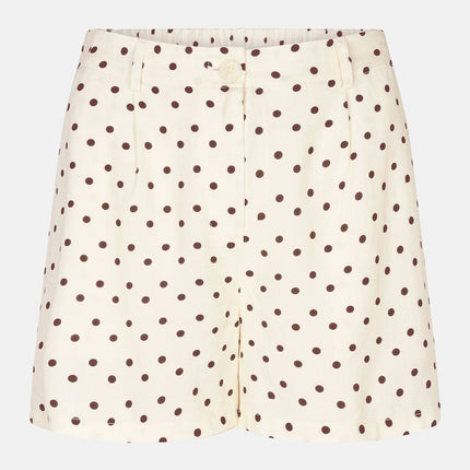 Ydence Short Adeline Ecru/brown dot