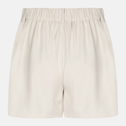 UNICORN Dames Crème Ecru Short Elegante High Waist Short met Plooien xs s m l xl