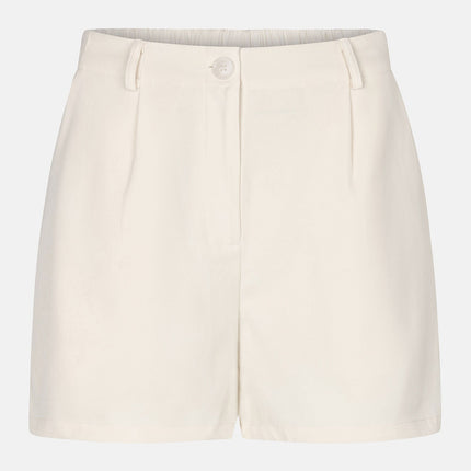 UNICORN Dames Crème Ecru Short Elegante High Waist Short met Plooien xs s m l xl