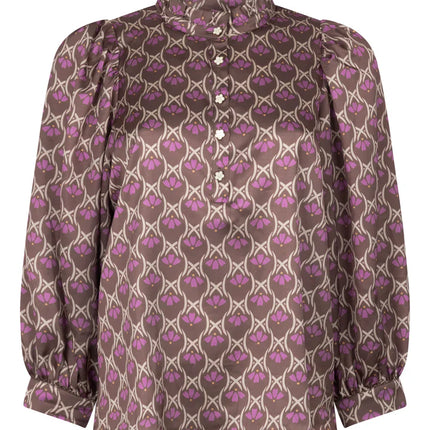 UNICORN Women's blouse purple beige brown xs s m l xl xxl
