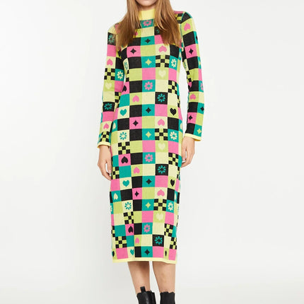 UNICORN women's check dress xs s m l