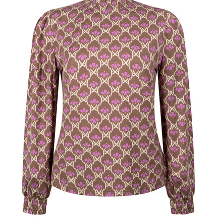 UNICORN Women's blouse beige purple brown xs s m l xl xxl