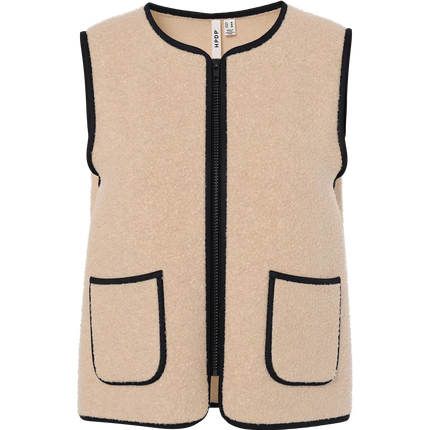 Rudy teddy vest gilet antique white