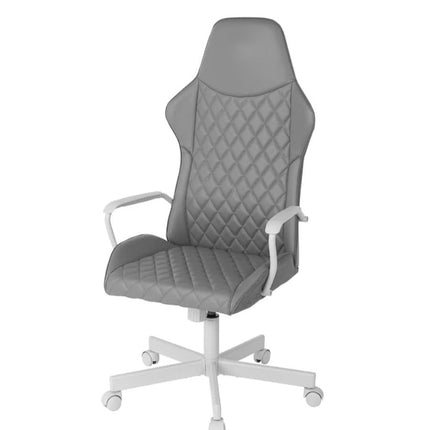 UNICORN Office chair gaming chair with adjustable backrest wheels artificial leather black gray height: 128 cm Width: 43 cm Depth: 64 cm