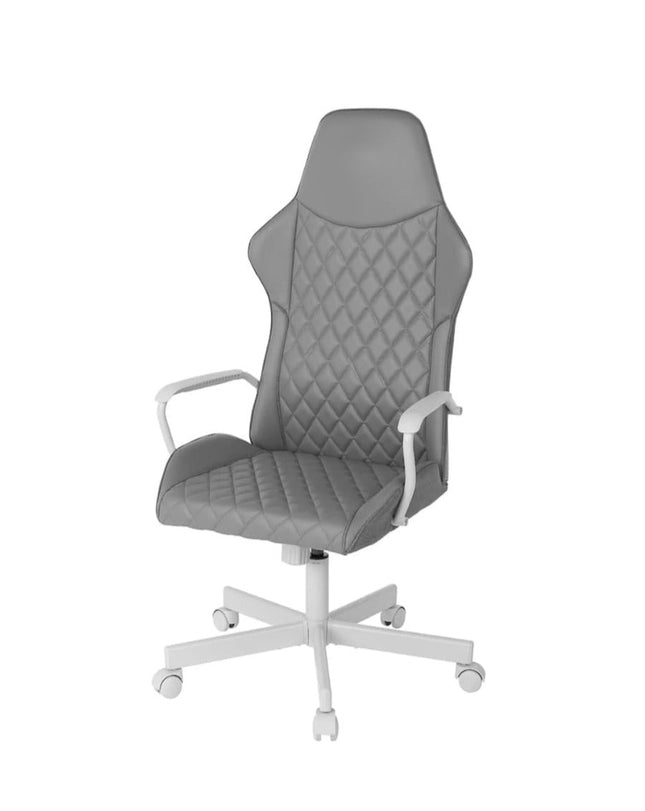 UNICORN Office chair gaming chair with adjustable backrest wheels artificial leather black gray height: 128 cm Width: 43 cm Depth: 64 cm