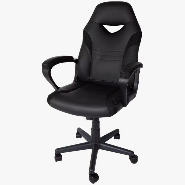 UNICORN Office chair gaming black red blue leather adjustable (l x w x h) 62.5 x 64.5 x 105-114.5 cm