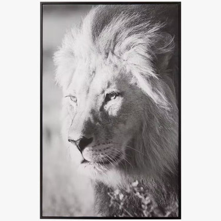 UNICORN Painting Canvas Frame Animal Print Black and White 57.5 x 37.5 cm