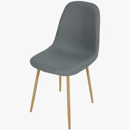 UNICORN Dining chair side chairs grey black oak with metal legs (l x w x h) 44 x 54 x 87 cm