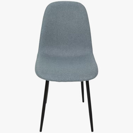 UNICORN Dining chair side chairs grey black oak with metal legs (l x w x h) 44 x 54 x 87 cm