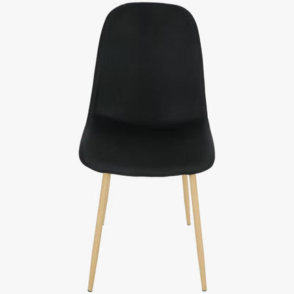 UNICORN Dining room chair side chairs oak with metal legs (l x w x h) 44 x 54 x 87 cm