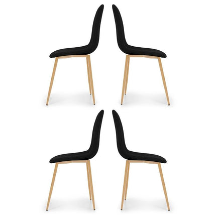 UNICORN Dining room chairs side chairs 4 pieces for 1 price black oak gray 44 x 54 x 87 cm (l - w - h) (49 cm seat height)